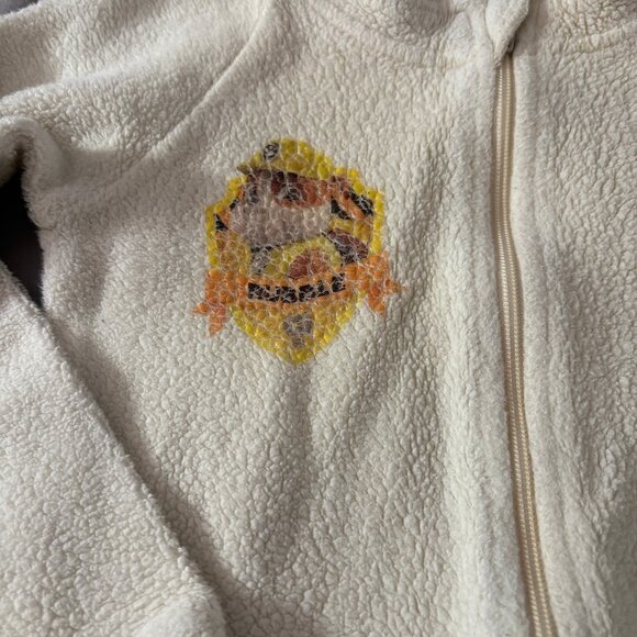 Organic cotton sherpa sleeper for toddlers, size 4T-5T. Made in USA! - Picture 9 of 11